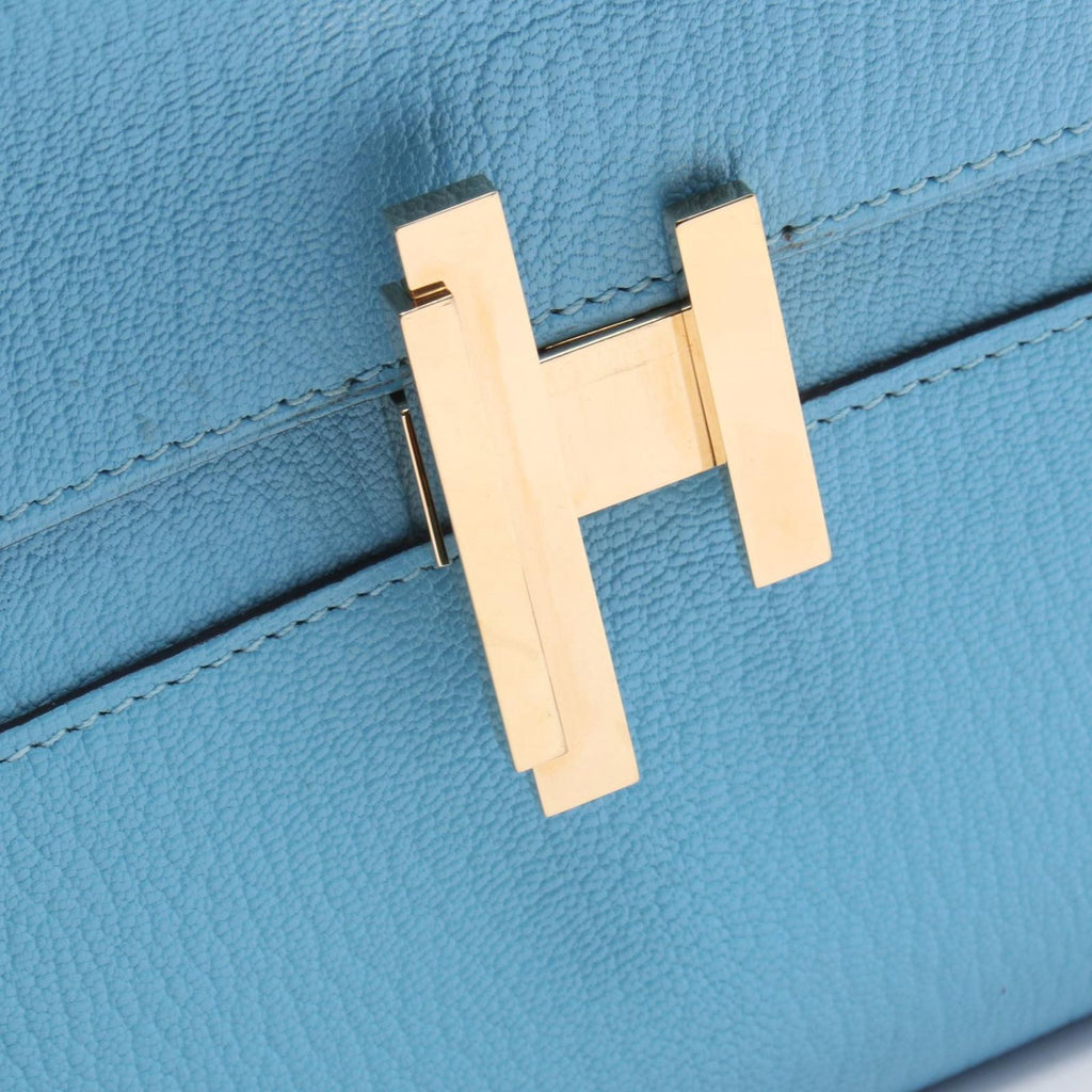 Hermes Shoulder Bag Cinetic Tougo Celeste Leather — view 9