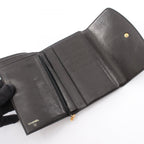 Chanel Trifold Wallet CC Logo Black Caviar Leather — view 3