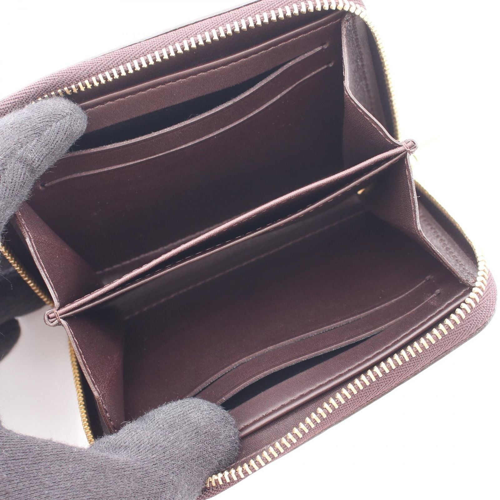 Louis Vuitton Coin Case Amarante Leather Zippy Purse — view 3