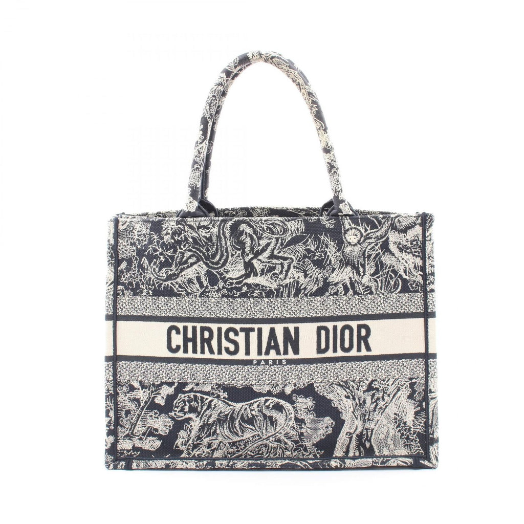 Dior Tote Book Navy Canvas