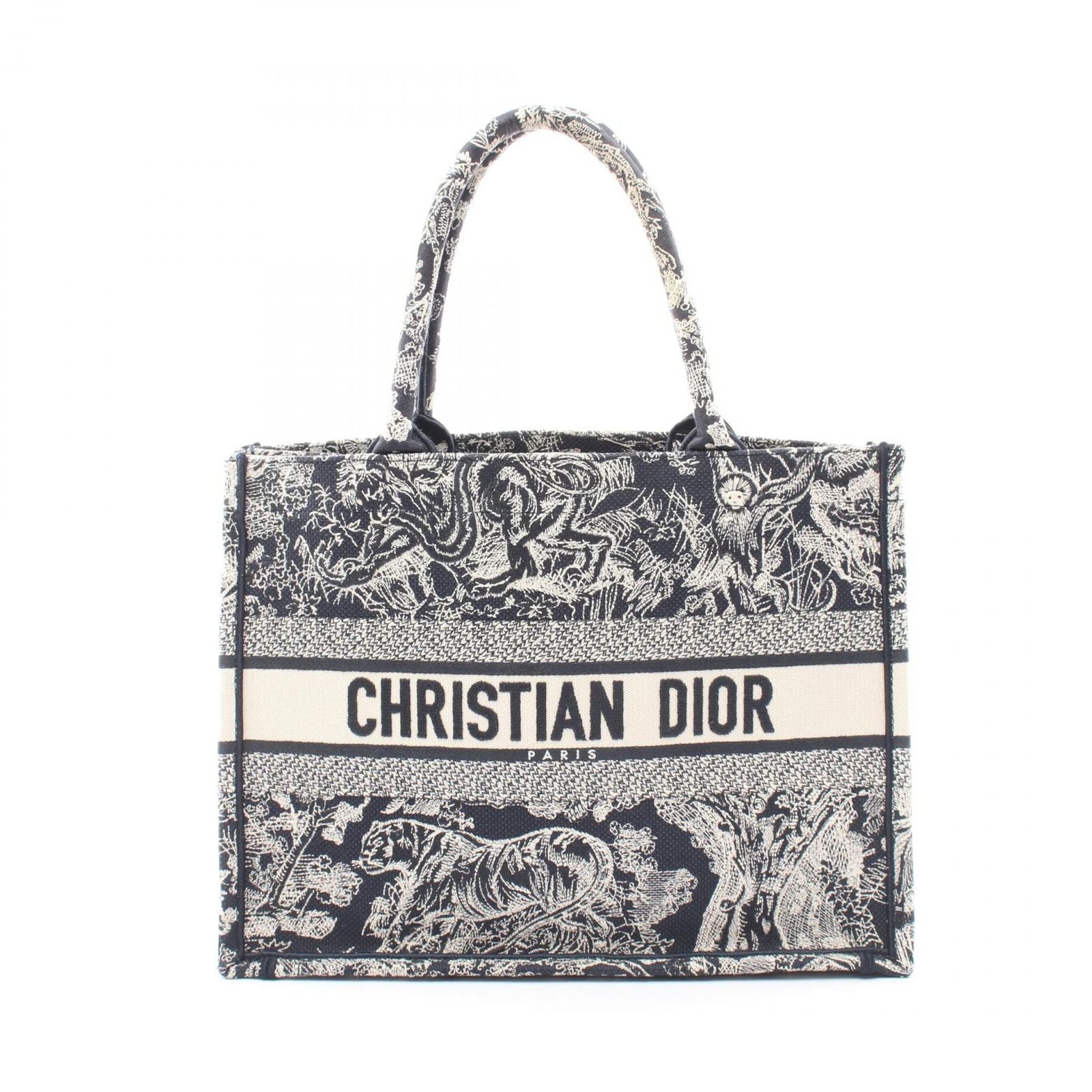 Dior Tote Book Navy Canvas