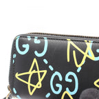 Gucci Coin Case Ghost Card Black Leather GG — view 6