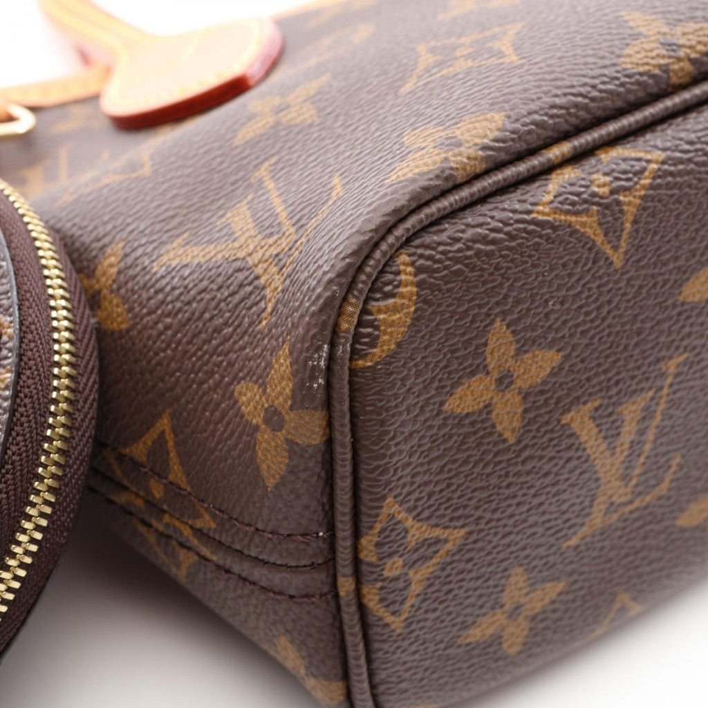 Louis Vuitton Handbag Neverfull BB Monogram Beige 2-Way Canvas Leather — view 6