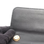 Celine Shoulder Bag Monochrome Black Leather Chain — view 5