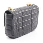 Celine Shoulder Bag Monochrome Black Leather Chain — view 2