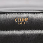 Celine Shoulder Bag Monochrome Black Leather Chain — view 4