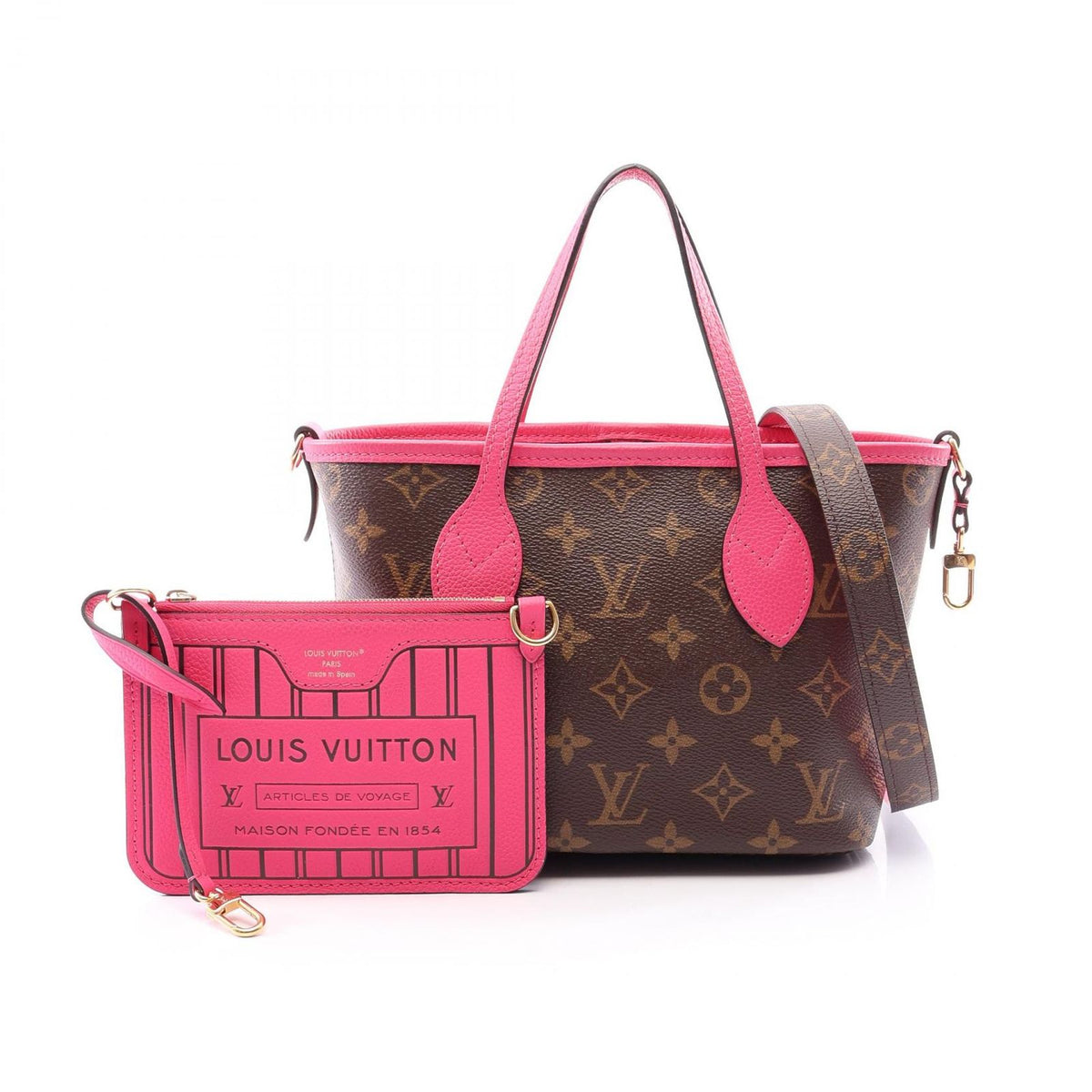 Louis Vuitton Tote Neverfull Inside Out BB Monogram Reversible 2-Way Rose