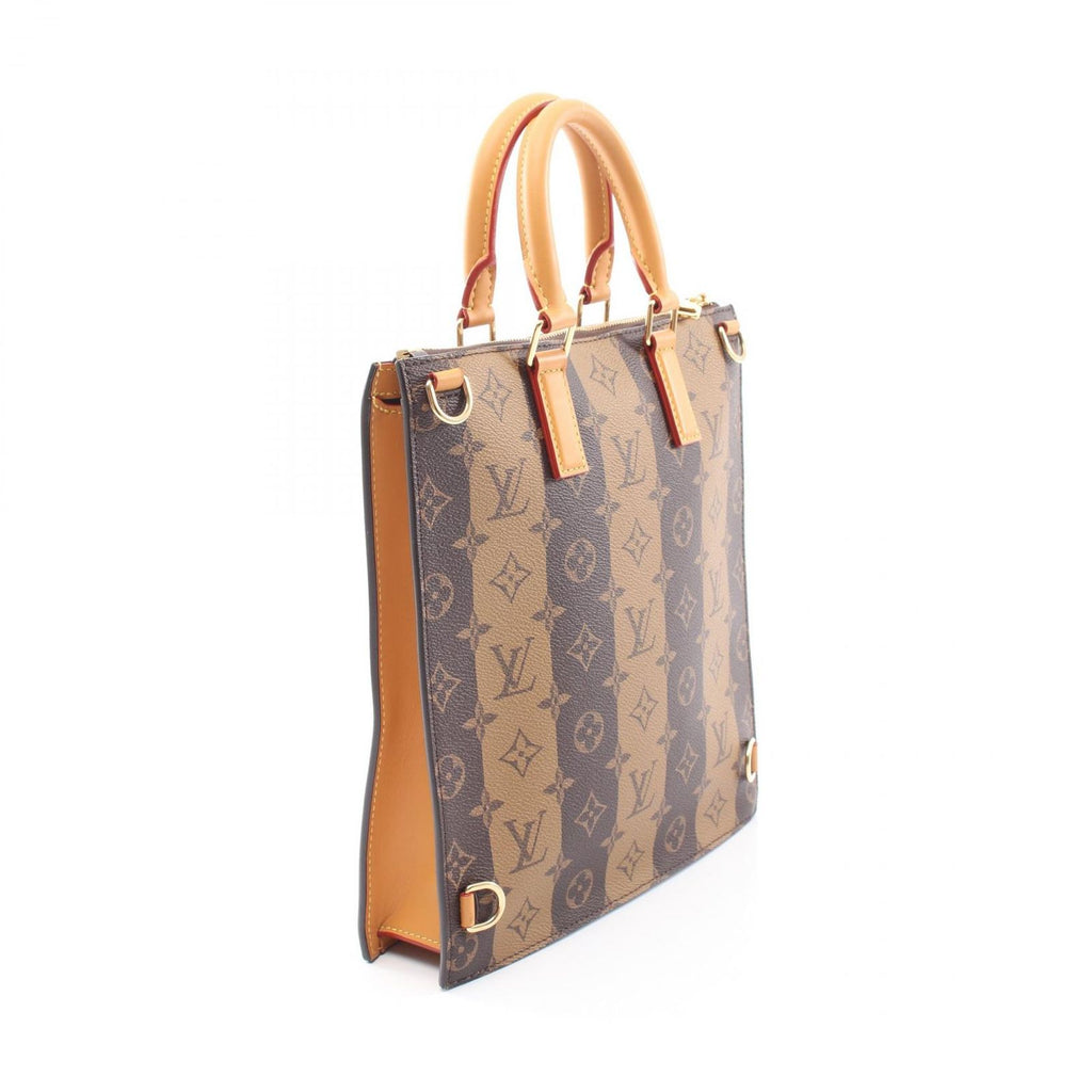 Louis Vuitton Tote Sac Plat Messenger Monogram Stripe 2-Way Canvas Leather — view 2