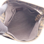 Fendi Shoulder Bag Zucca Black Brown Canvas Leather — view 3