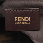 Fendi Shoulder Bag Zucca Black Brown Canvas Leather — view 4