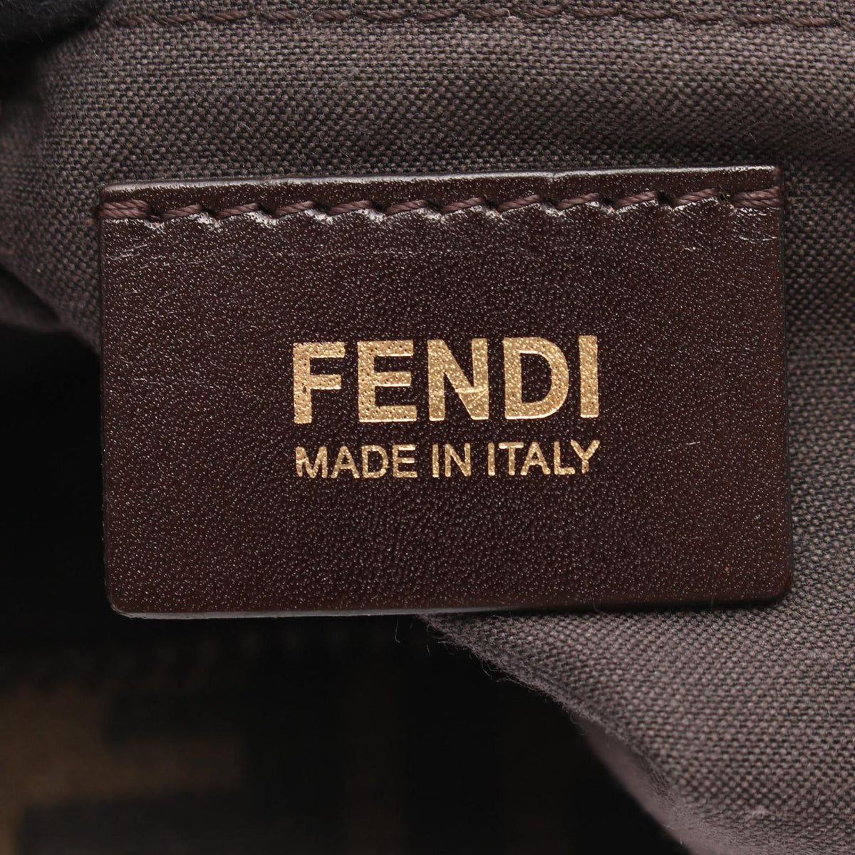 Fendi Shoulder Bag Zucca Black Brown Canvas Leather — view 4