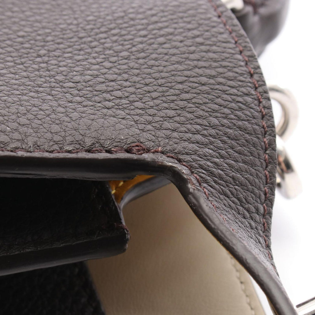 Fendi Handbag Peekaboo ISeeU Small 2-Way Dark Brown Leather — view 7