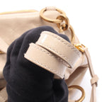 Prada Shoulder Bag Dangle Mini Pink Beige Leather Mini Top Handle — view 5