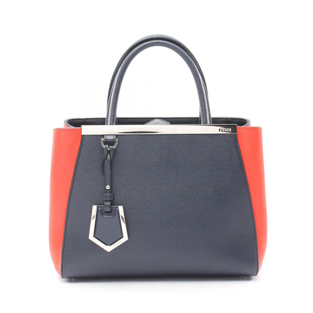 Fendi Handbag Petite Petit Tou Jours Navy Red Leather