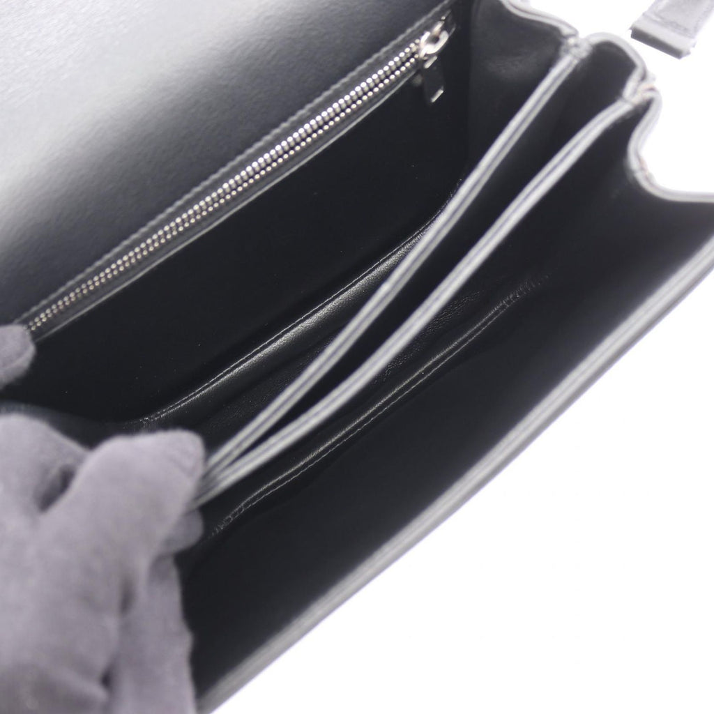 Celine Shoulder Bag Besace Triomphe Black Leather — view 3