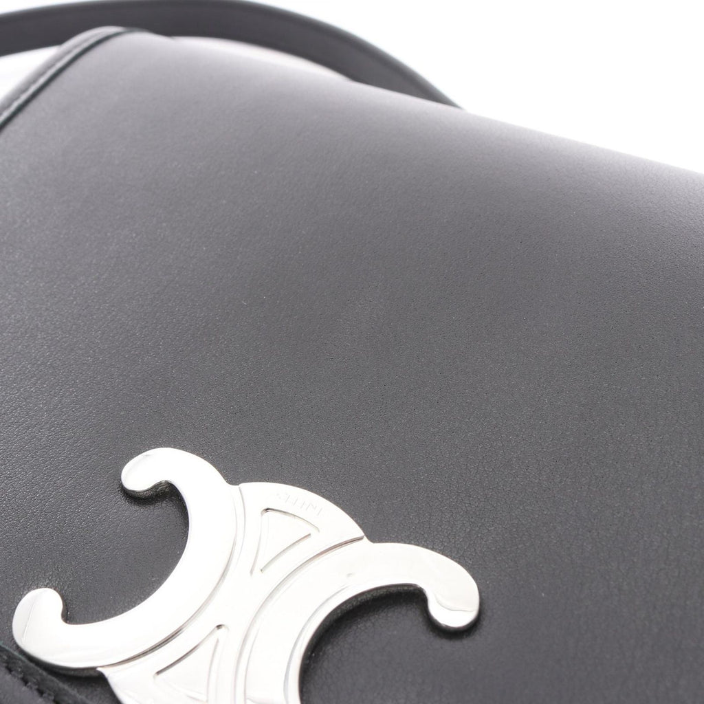 Celine Shoulder Bag Besace Triomphe Black Leather — view 6