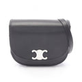 Celine Shoulder Bag Besace Triomphe Black Leather
