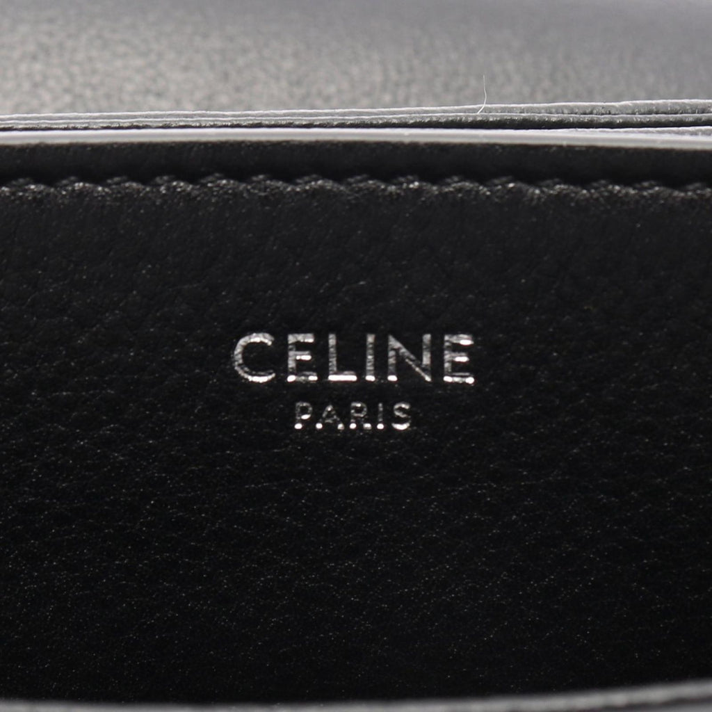 Celine Shoulder Bag Besace Triomphe Black Leather — view 4