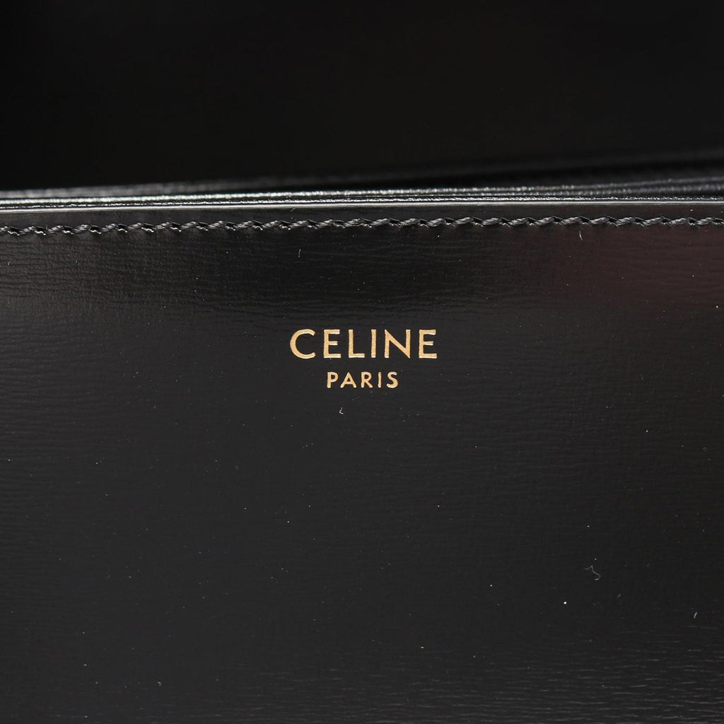 Celine Shoulder Bag Classic Triomphe Black Leather — view 4