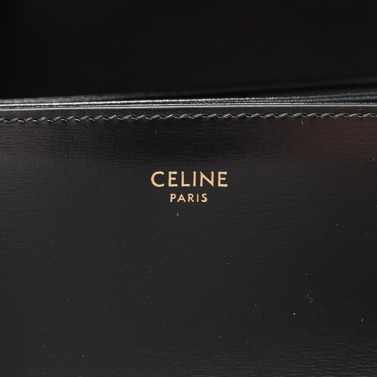 Celine Shoulder Bag Classic Triomphe Black Leather — view 4