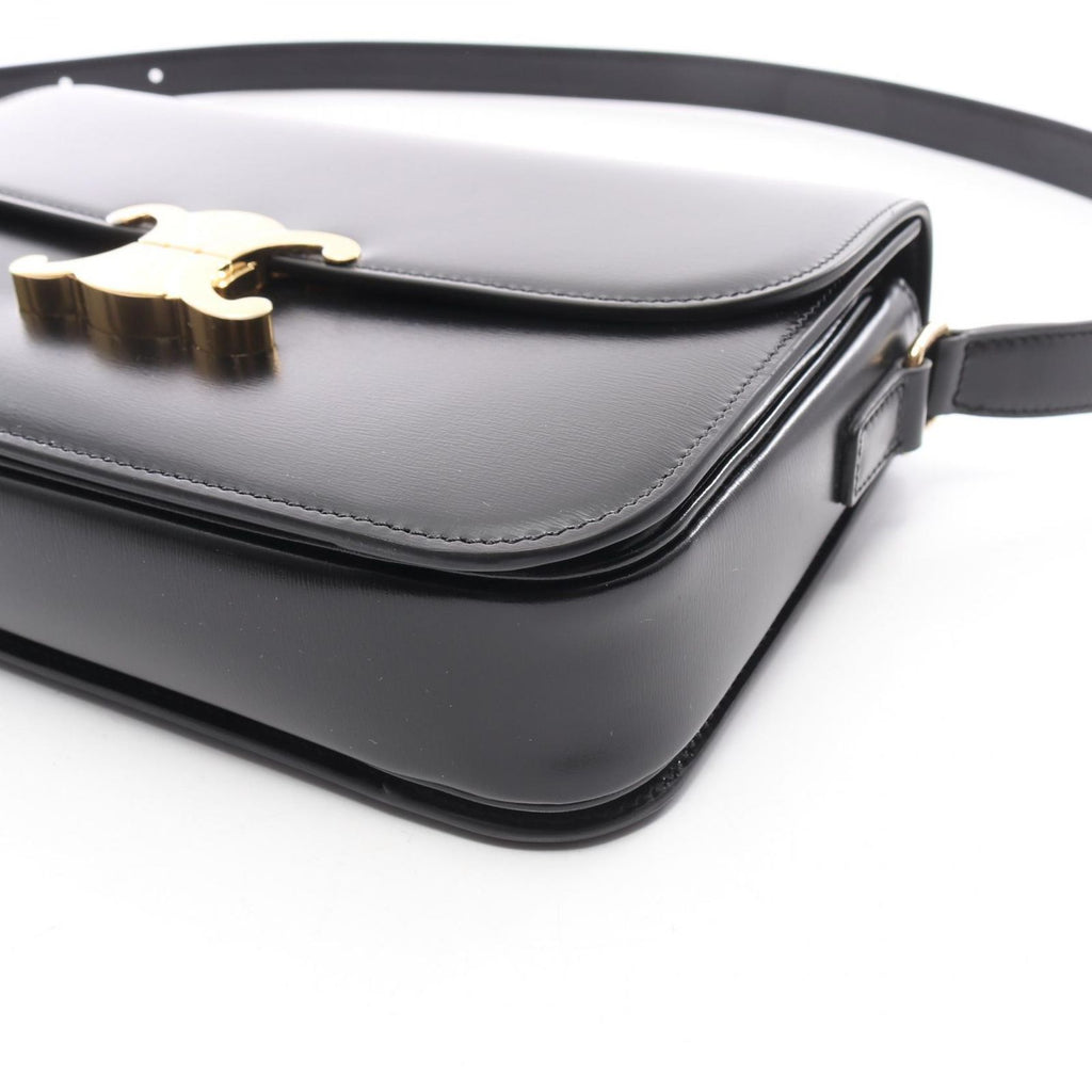 Celine Shoulder Bag Classic Triomphe Black Leather — view 5