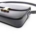 Celine Shoulder Bag Classic Triomphe Black Leather — view 5