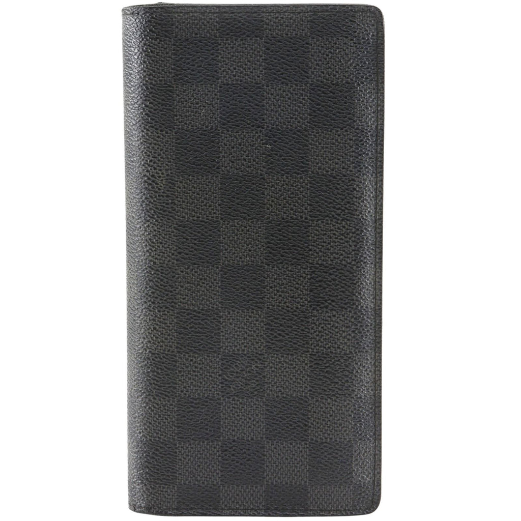 Louis Vuitton Portefeuille Brazza Damier Graphite Canvas Black Wallet