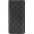 Louis Vuitton Portefeuille Brazza Damier Graphite Canvas Black Wallet