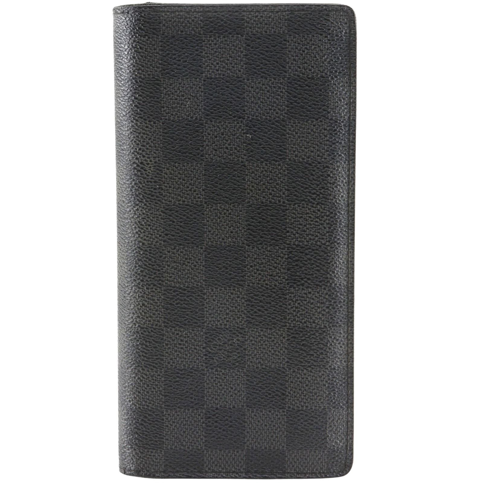 Louis Vuitton Portefeuille Brazza Damier Graphite Canvas Black Wallet