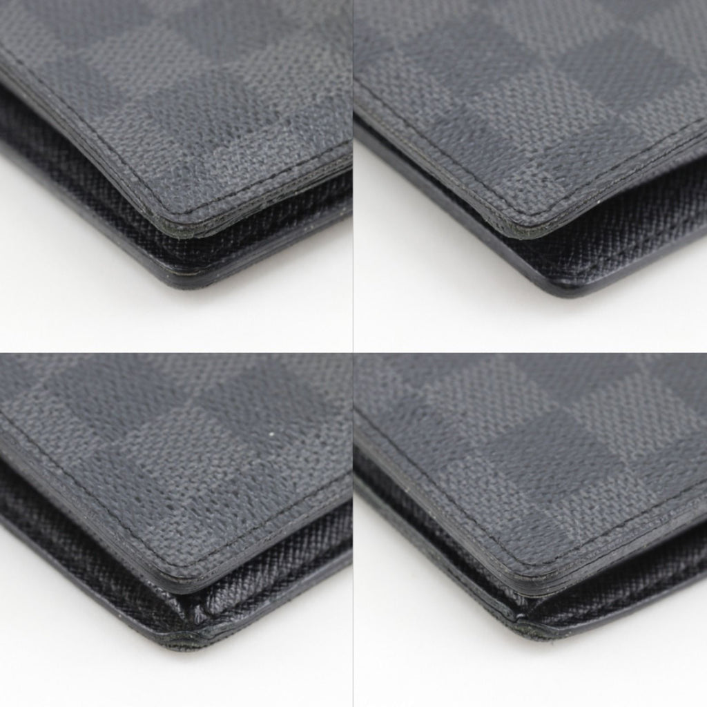Louis Vuitton Portefeuille Brazza Damier Graphite Canvas Black Wallet — view 6