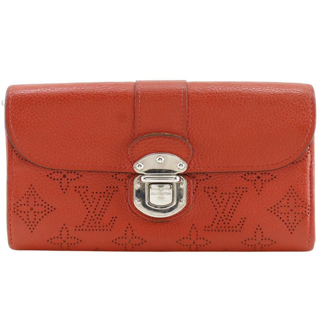 Louis Vuitton Portefeuille Iris Monogram Mahina Red Wallet