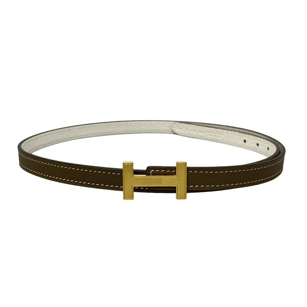 Hermes Belt 70 Focus Mini Etoupe Cles Gold Reversible