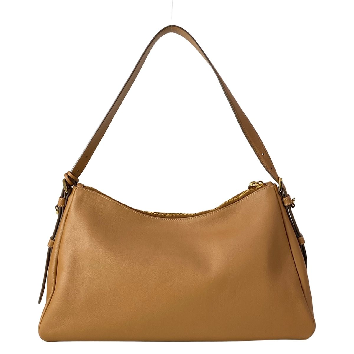 Prada Shoulder Bag Eme Large Light Brown Leather — view 3