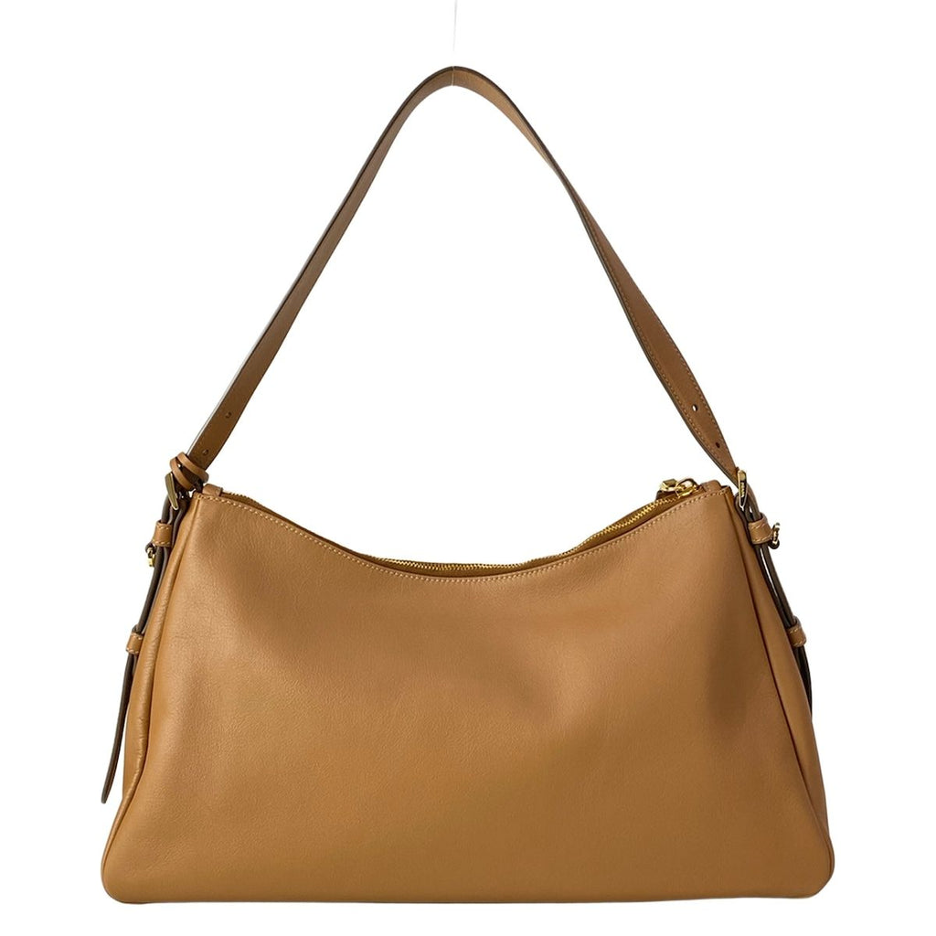 Prada Shoulder Bag Eme Large Light Brown Leather — view 3