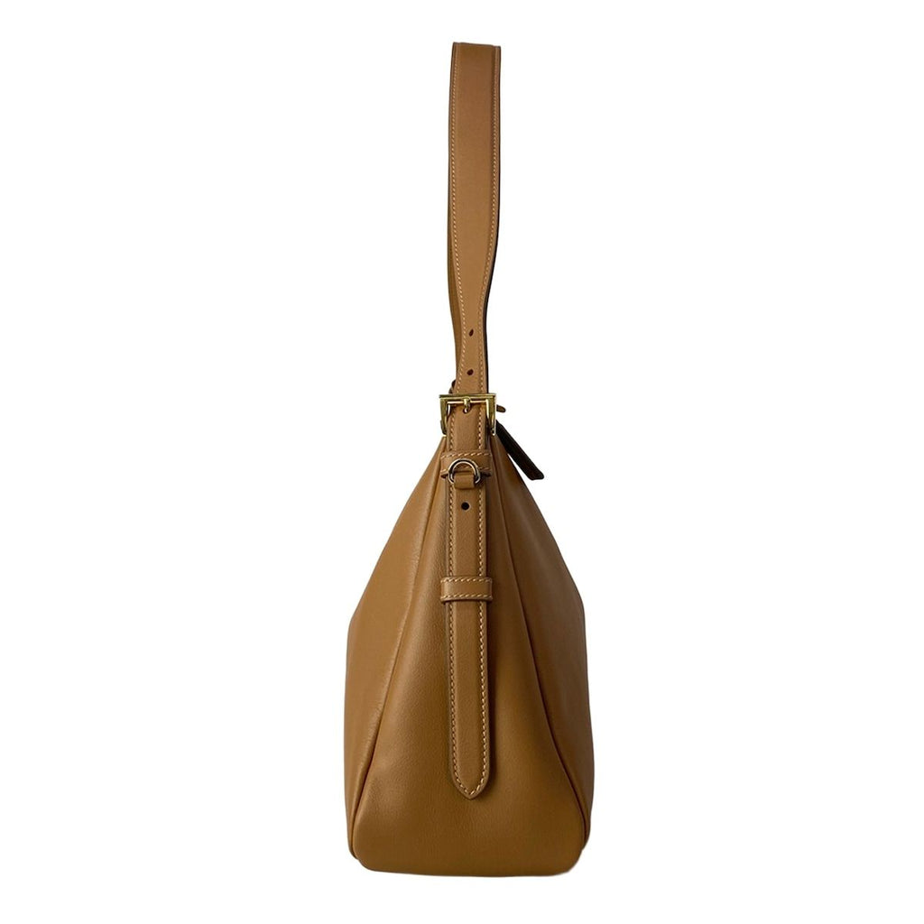 Prada Shoulder Bag Eme Large Light Brown Leather — view 2