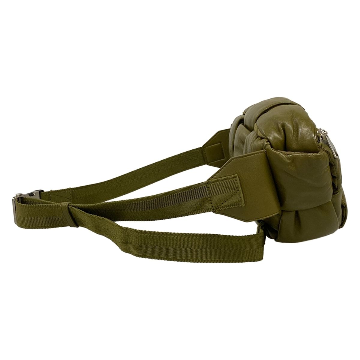 Bottega Veneta Waist Pouch Bum Bag Cassette Khaki Leather — view 2