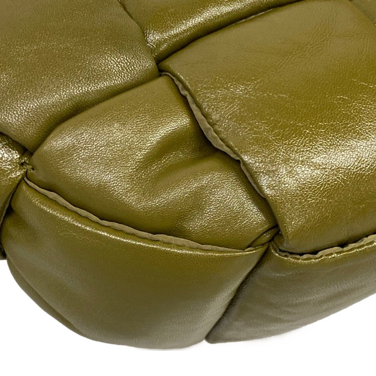 Bottega Veneta Waist Pouch Bum Bag Cassette Khaki Leather — view 6
