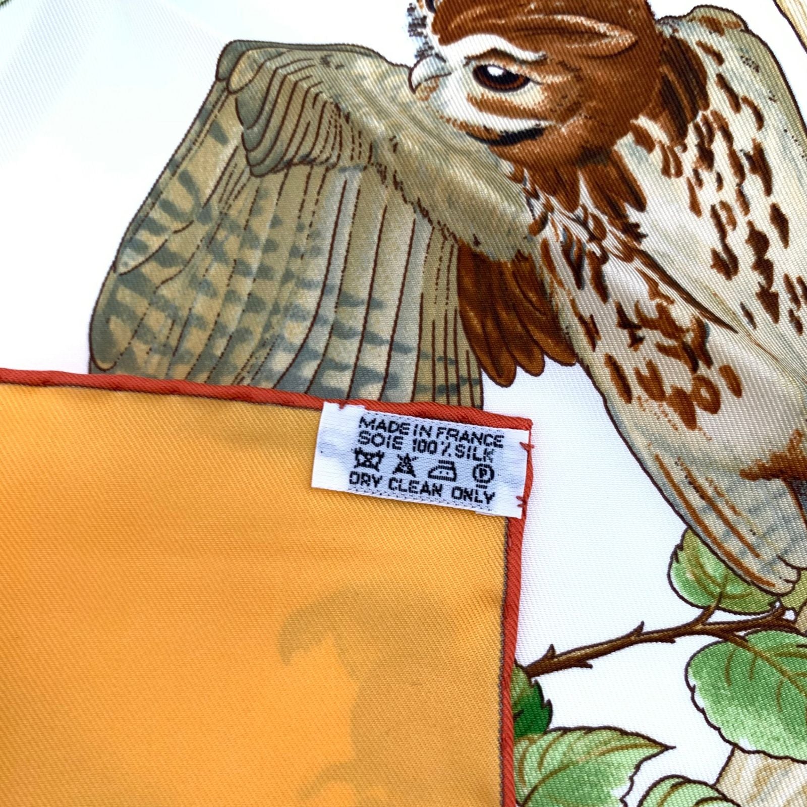 Hermes Carre 90 AU Coeur Des Bois in the Woods Orange Silk — view 7