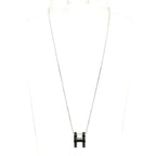 Hermes Necklace Pop Black Silver — view 2