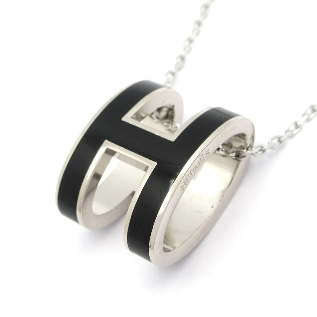 Hermes Necklace Pop Black Silver
