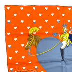 Hermes Scarf Carre 70 Tea Time Medaillons Medallons Orange — view 3