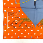 Hermes Scarf Carre 70 Tea Time Medaillons Medallons Orange — view 6