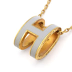 Hermes Necklace Pop Gray Gold