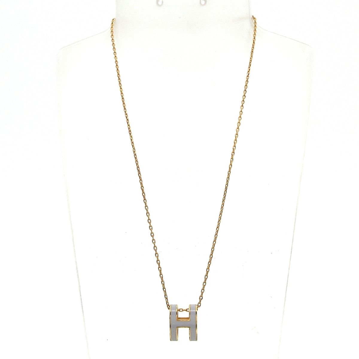 Hermes Necklace Pop Gray Gold — view 2