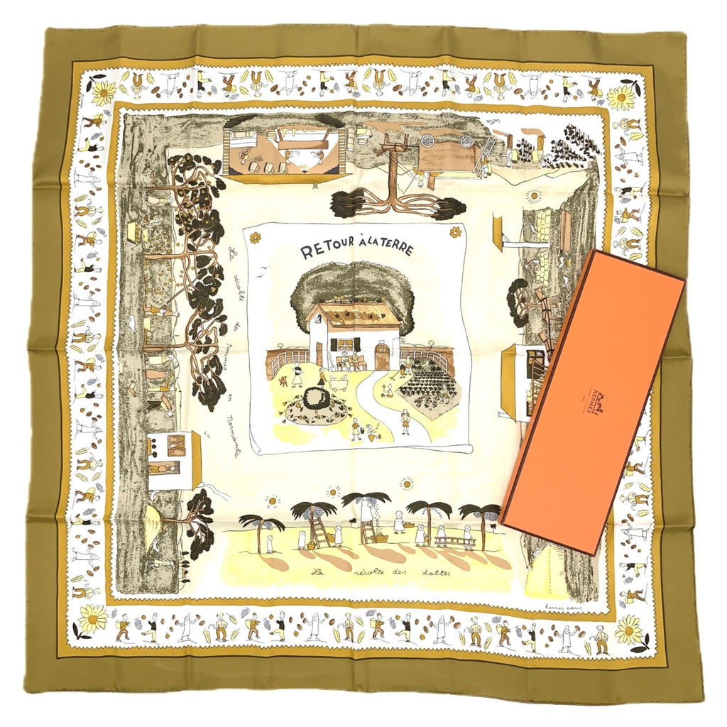 Hermes Scarf Carre 90 RE Tour a la Terre Return