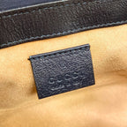 Gucci Shoulder Bag GG Marmont Light Pink Dark Navy Chain Leather — view 9