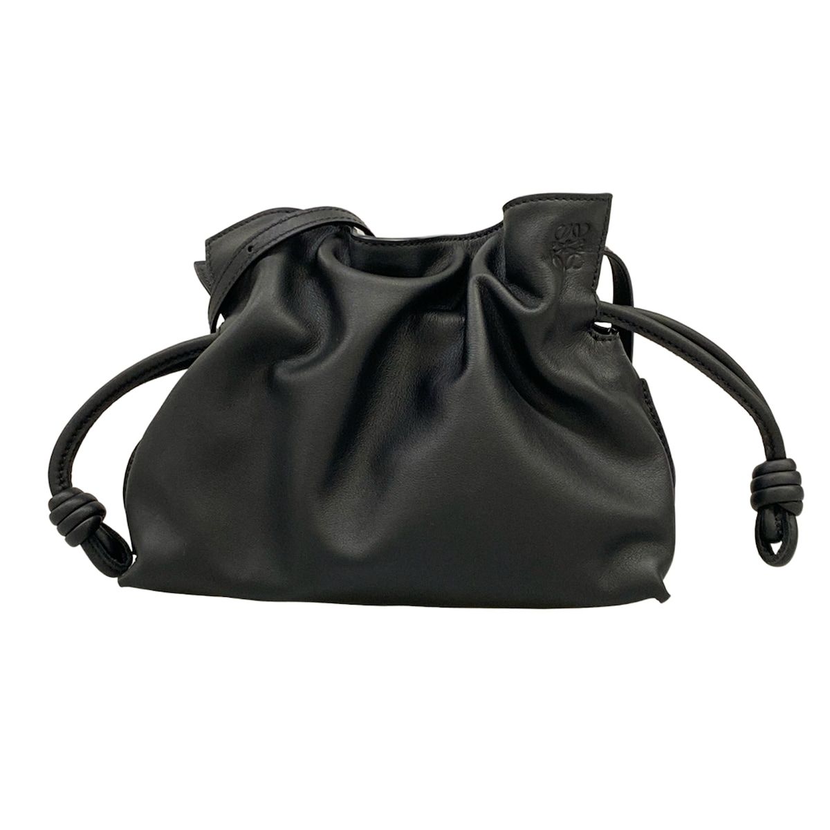 Loewe Shoulder Bag Flamenco Black Leather
