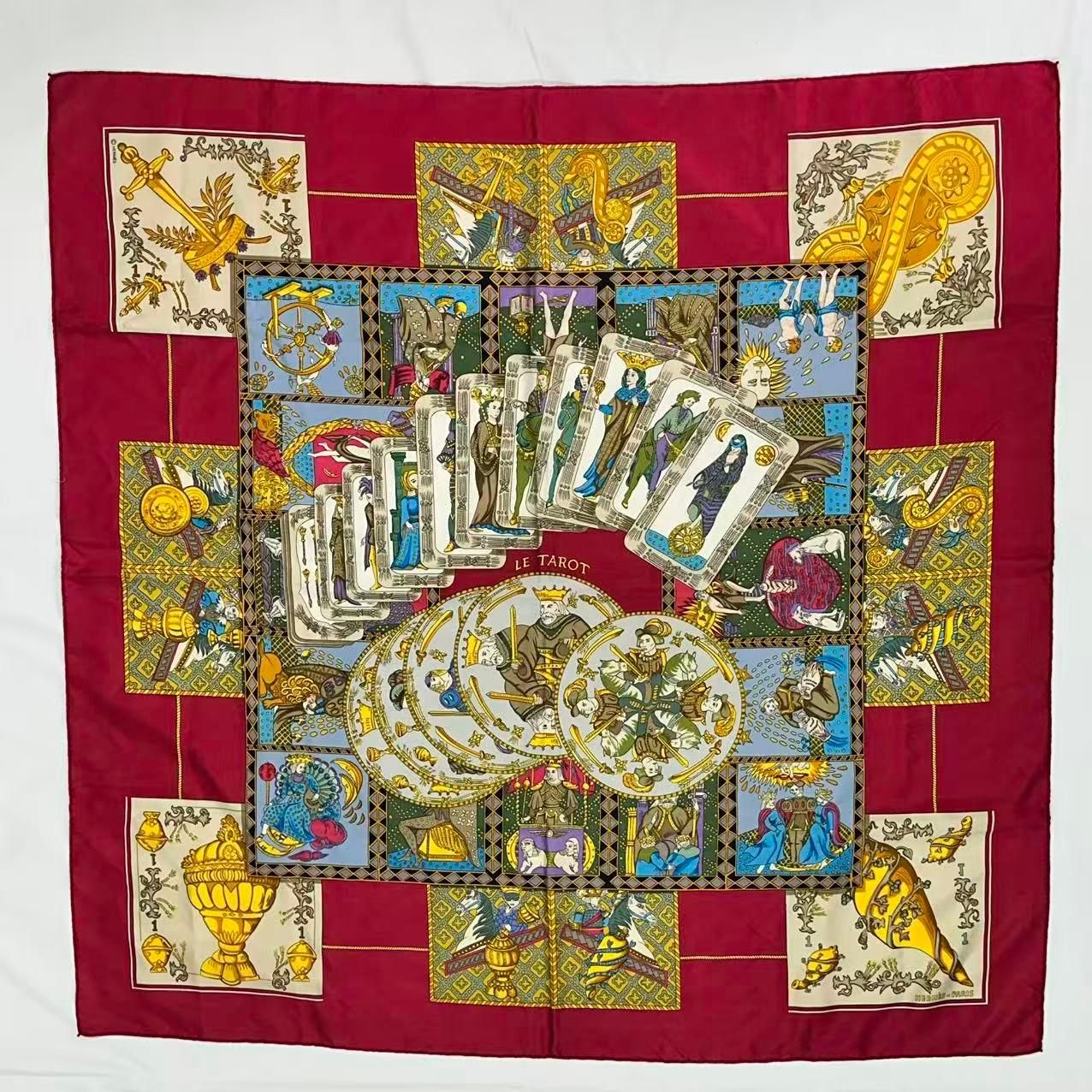Hermes Carre 90 Scarf Silk le Tarot Card