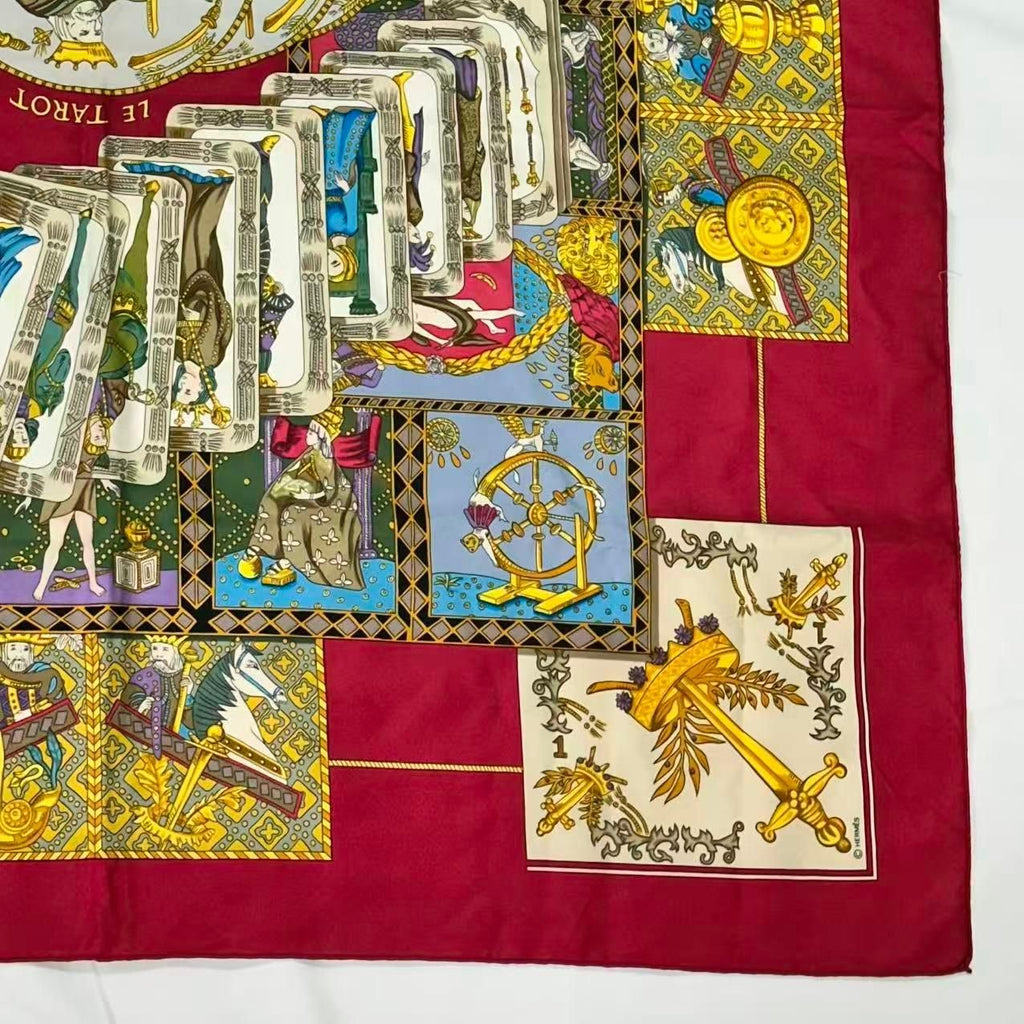 Hermes Carre 90 Scarf Silk le Tarot Card — view 3