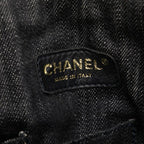 Chanel Spark Ring Denim CC Logo Handbag Indigo Blue — view 9